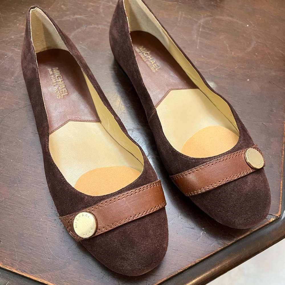 Michael Kors Chocolate Brown Suede Loafers